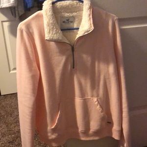 Hollister pink 1/4 zip sweater